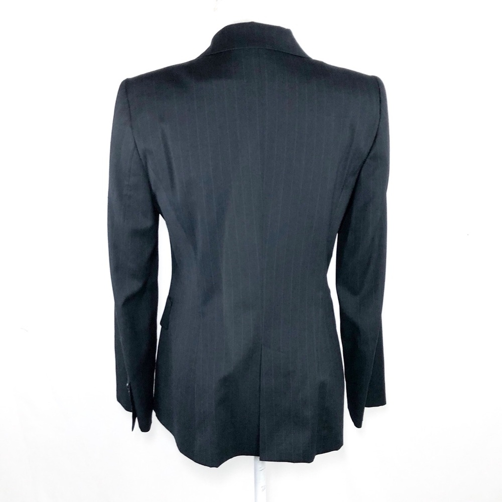 Zara Basic Blue Pinstriped Jacket - image 4